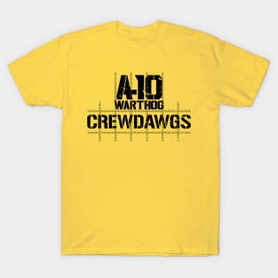 A-10 Warthog Crewdawgs Black Print T-Shirt